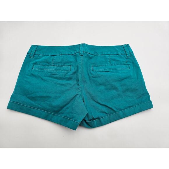 2 Pair American Eagle Women's Size 6 Teal and Pink Cuffed Stretch Shorts - Picture 8 of 15